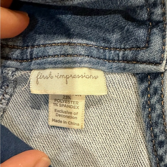 Baby FIRST IMPRESSIONS Denim Short-alls - Picture 3 of 4